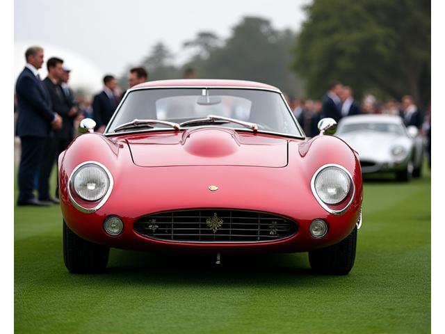 Elegant classic luxury car on display at a Concours d'Elegance event