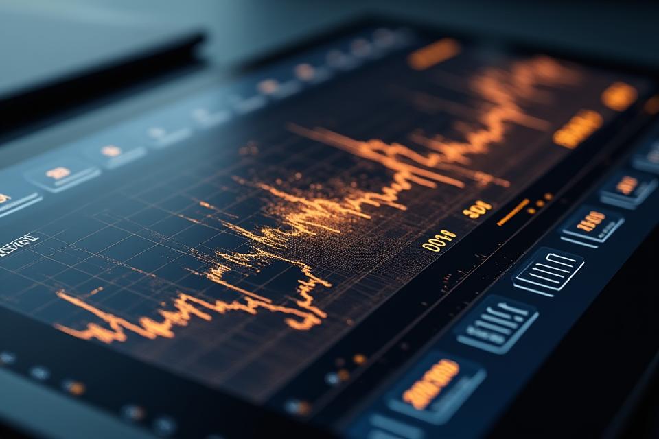 Sleek digital interface displaying complex financial data and cryptocurrency symbols, reflecting secure and advanced fintech solutions.